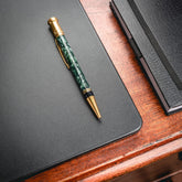 Classic Black Leather Conference Table Pad, 22 x 14
